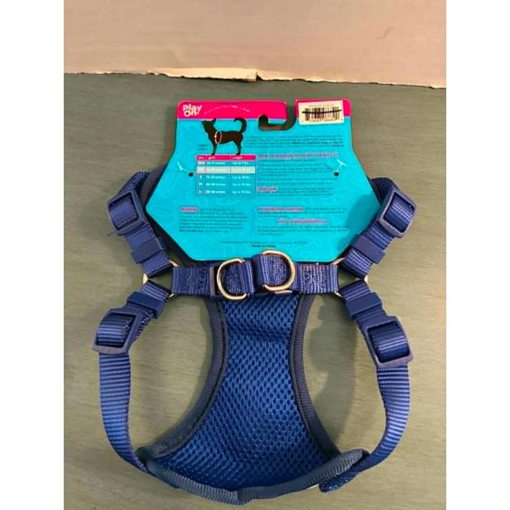 Play On Comfort Step-In Harness Dog XS Blue Tie Dye Adjustable Mesh Up To 10lb
